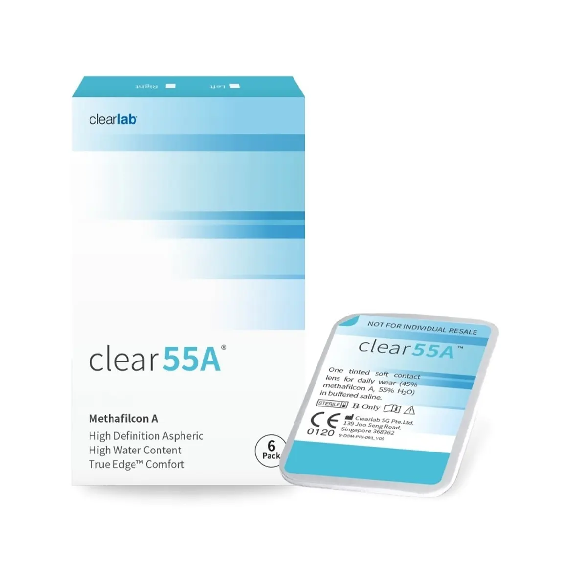 Clear 55A Şeffaf Aylık Kontakt Lens (6’lı Kutu)