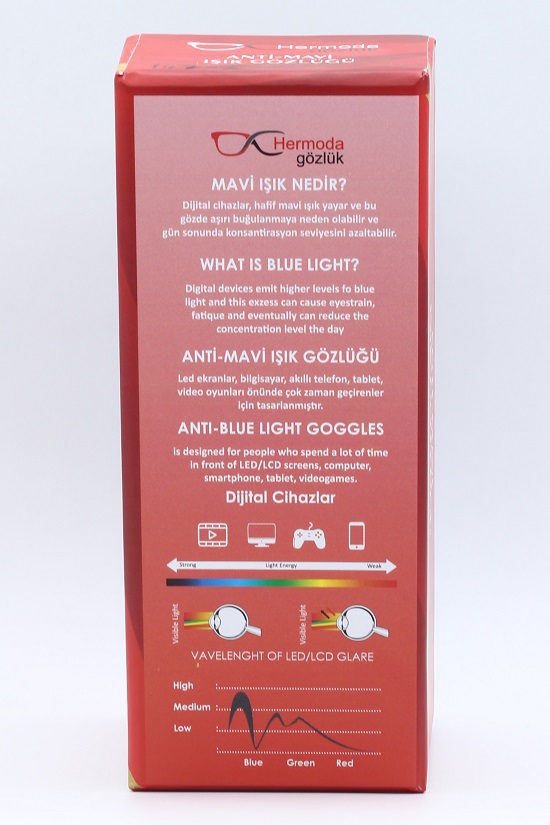 Mavi Işık (Blue Ray) Korumalı Ekran Gözlüğü  115 04