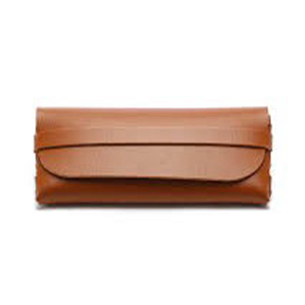 Kahve Renkli Lüks Deri Gözlük Kılıfı