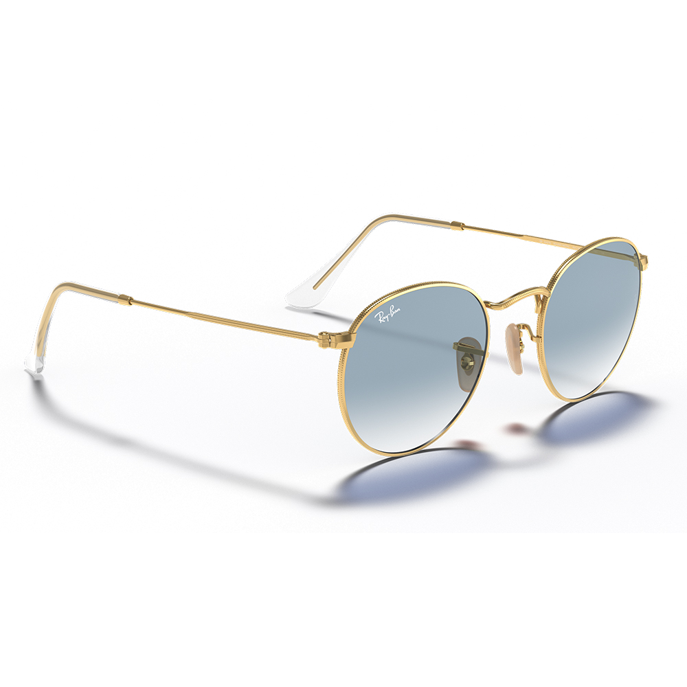 Ray-Ban RB3447-N 001/3F Round Metal Gold Mavi Degrade Unisex Güneş Gözlüğü