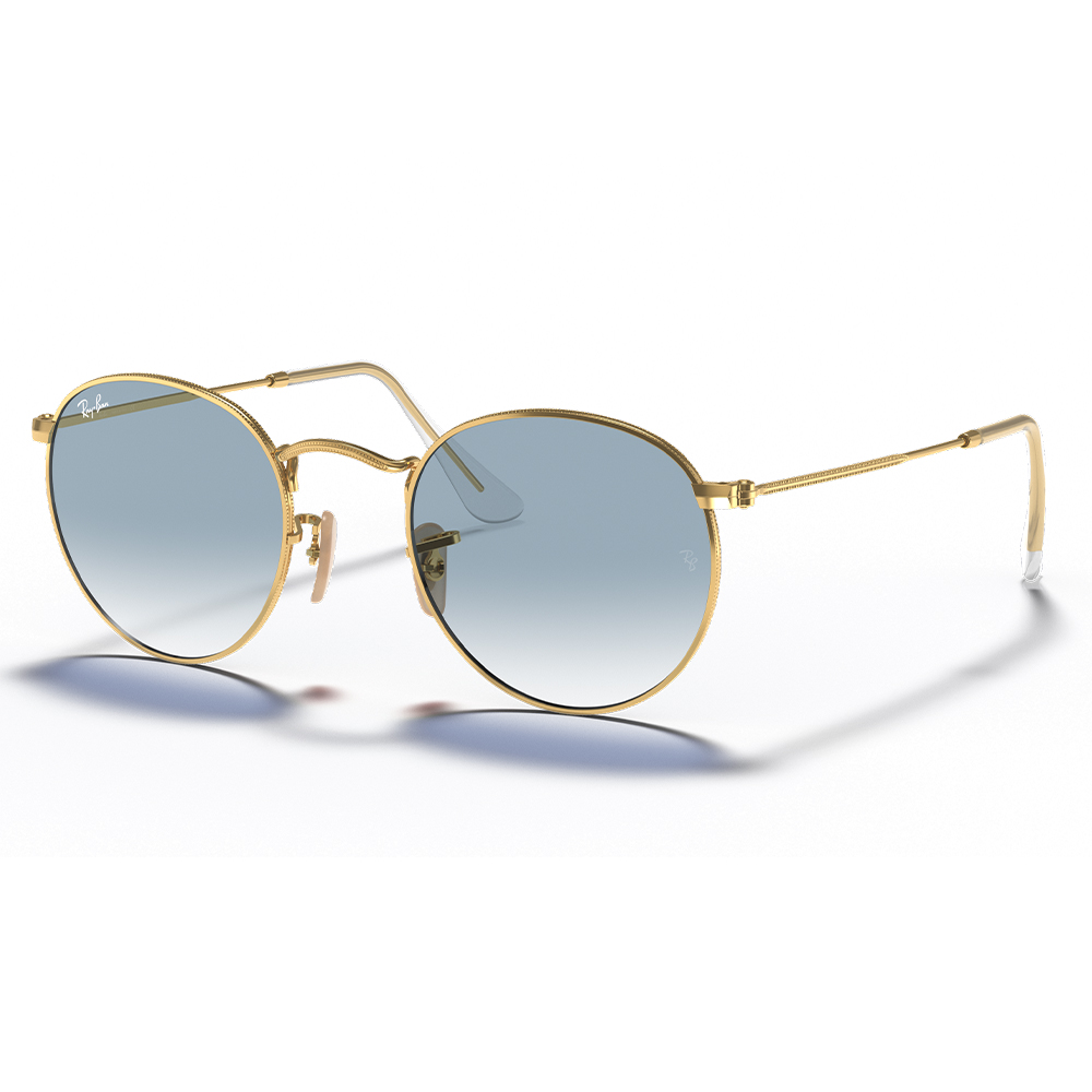 Ray-Ban RB3447-N 001/3F Round Metal Gold Mavi Degrade Unisex Güneş Gözlüğü