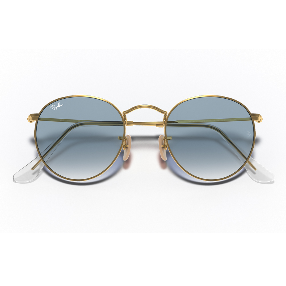 Ray-Ban RB3447-N 001/3F Round Metal Gold Mavi Degrade Unisex Güneş Gözlüğü