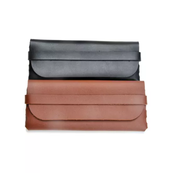 Kahve Renkli Lüks Deri Gözlük Kılıfı